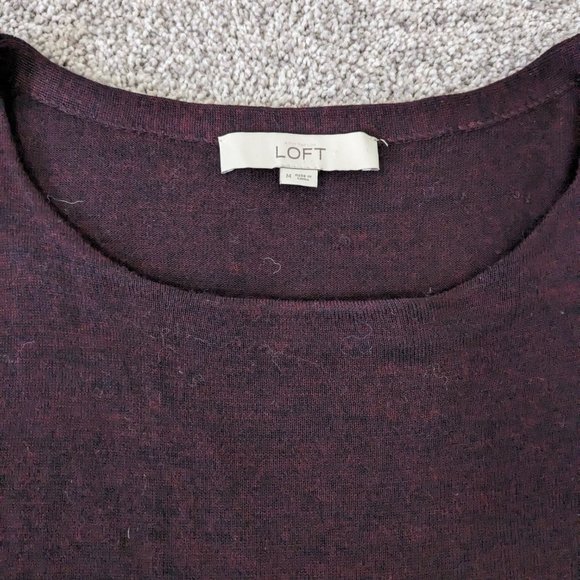 LOFT Maroon Lightweight Sweater - Picture 6 of 7